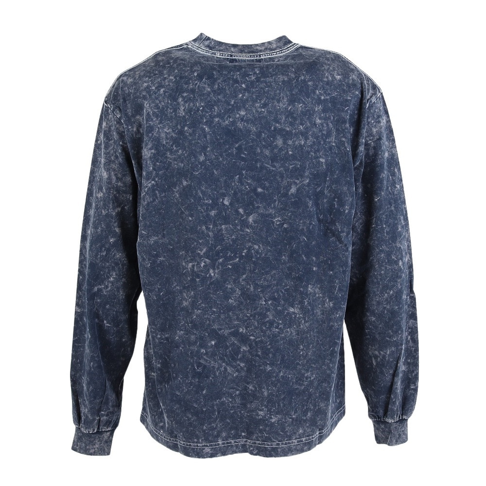 エクストララージ（XLARGE）（メンズ）ケミカルウォッシュ オーバーラップ ロゴ 長袖 ポケットTシャツ 101253011019-NAVY