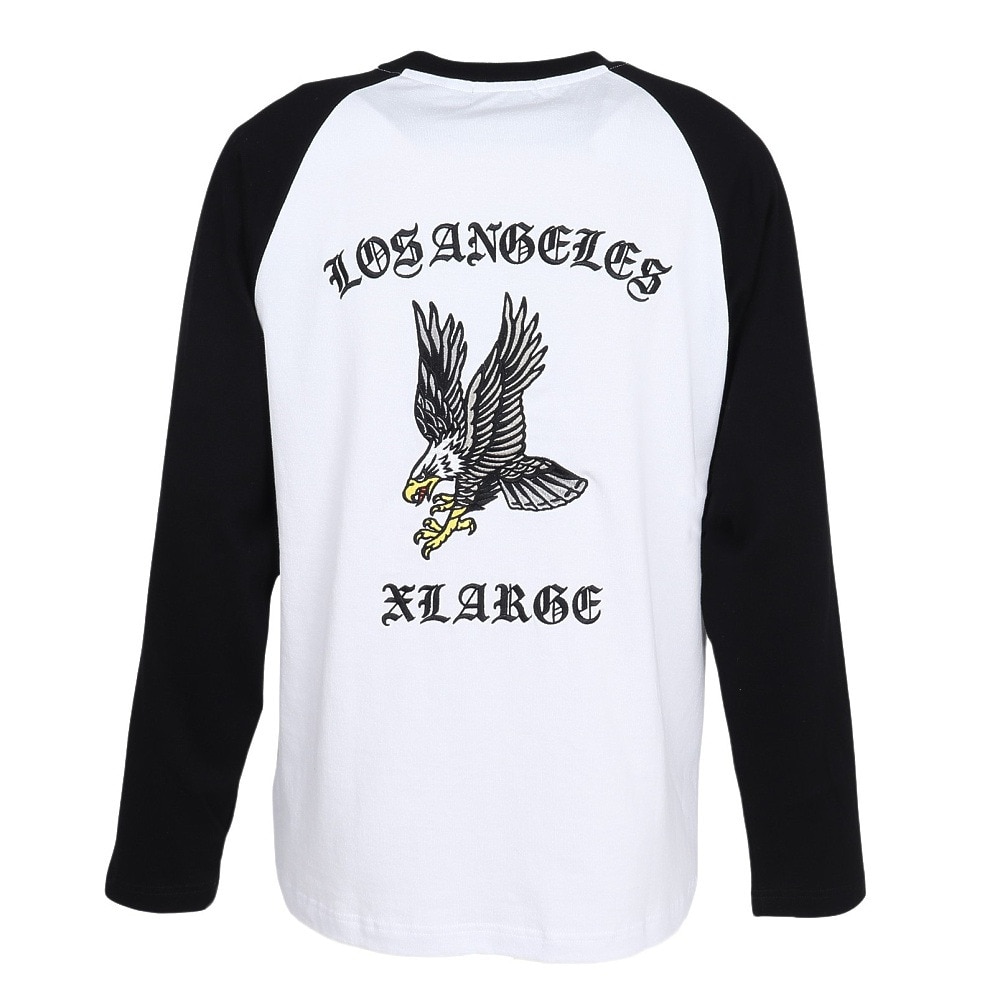 エクストララージ（XLARGE）（メンズ）EAGLE RAGLAN 長袖Tシャツ 101253011020-BLACK