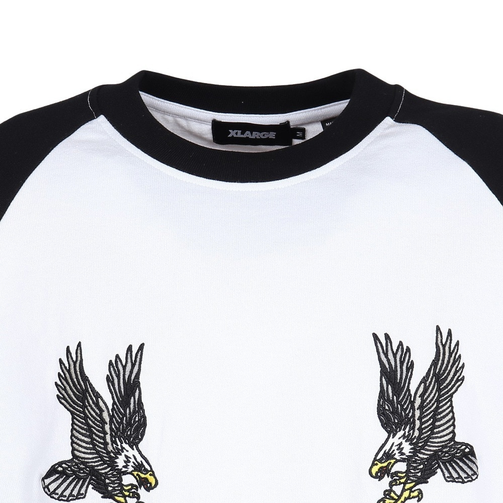 エクストララージ（XLARGE）（メンズ）EAGLE RAGLAN 長袖Tシャツ 101253011020-BLACK