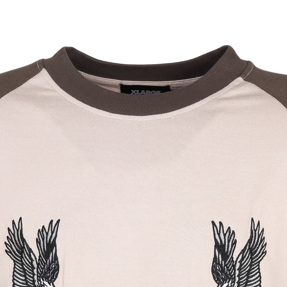 エクストララージ（XLARGE）（メンズ）EAGLE RAGLAN 長袖Tシャツ 101253011020-BROWN