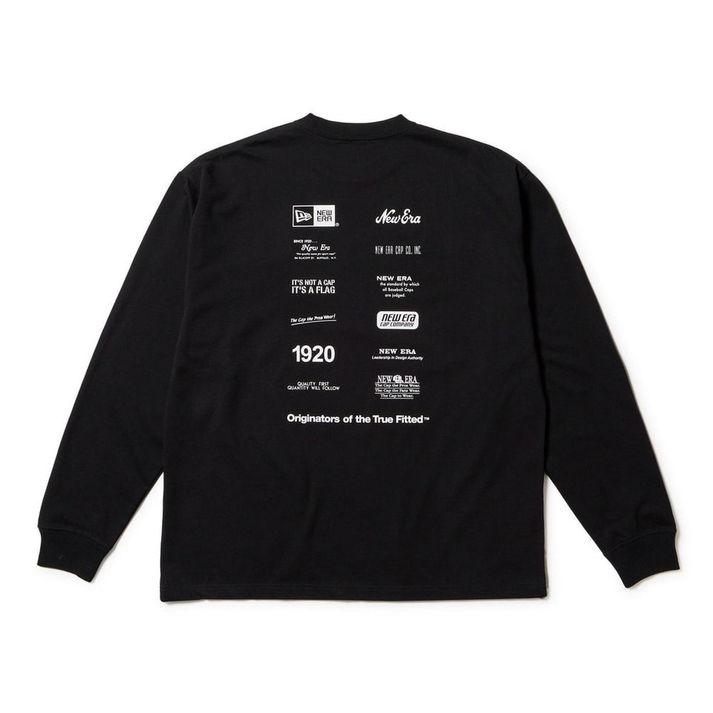 ニューエラ（NEW ERA）（メンズ、レディース）長袖 オーバーサイズド コットン Tシャツ Archive Mix Logo 14682701