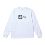 (メンズ、レディース)長袖 コットン Tシャツ Pattern Box Logo レギュラーフィット 14682713