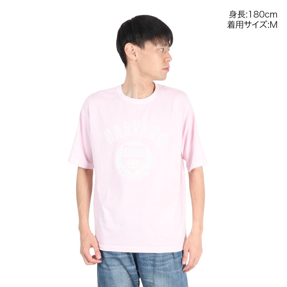 4X（4X）（メンズ）HARVARD UNIVERSITY 半袖Tシャツ HVD002W LPNK