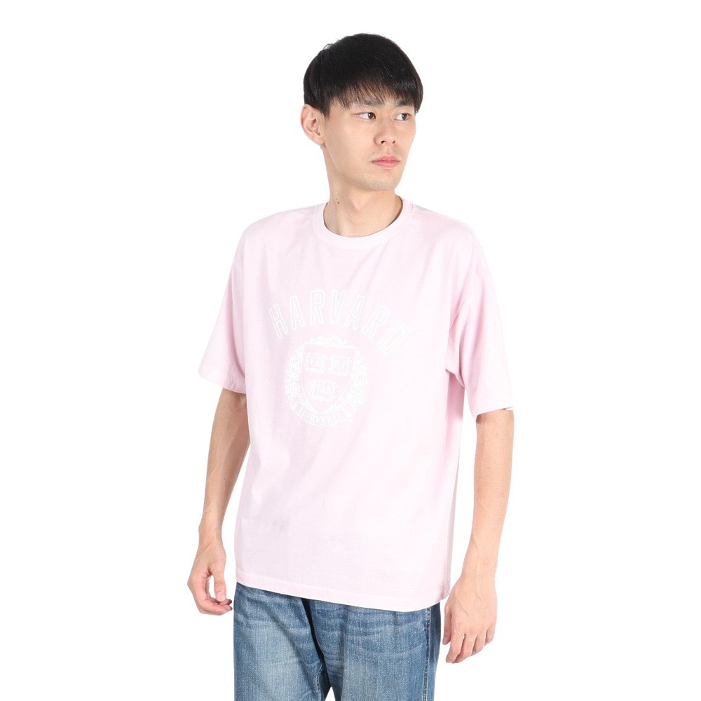 4X（4X）（メンズ）HARVARD UNIVERSITY 半袖Tシャツ HVD002W LPNK