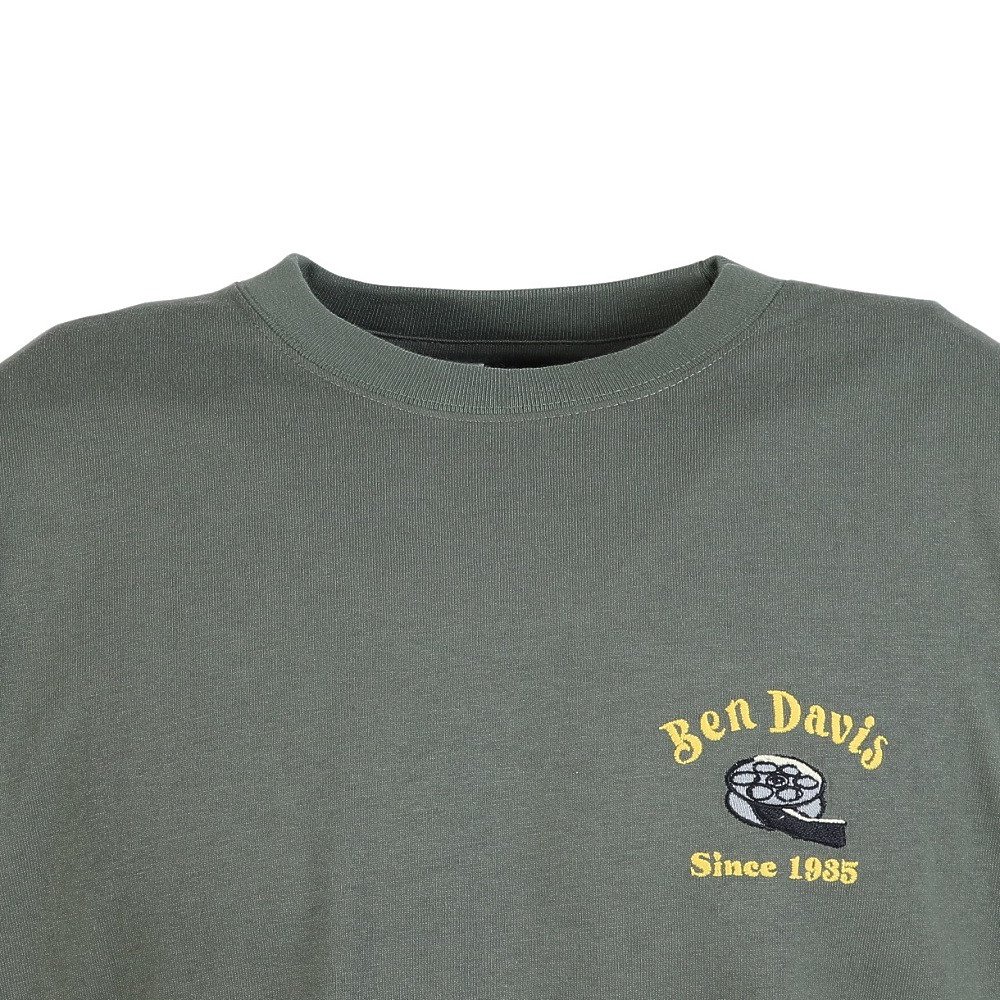 ベンデイビス（BEN DAVIS）（メンズ）刺繍 長袖Tシャツ 25780027-GRN