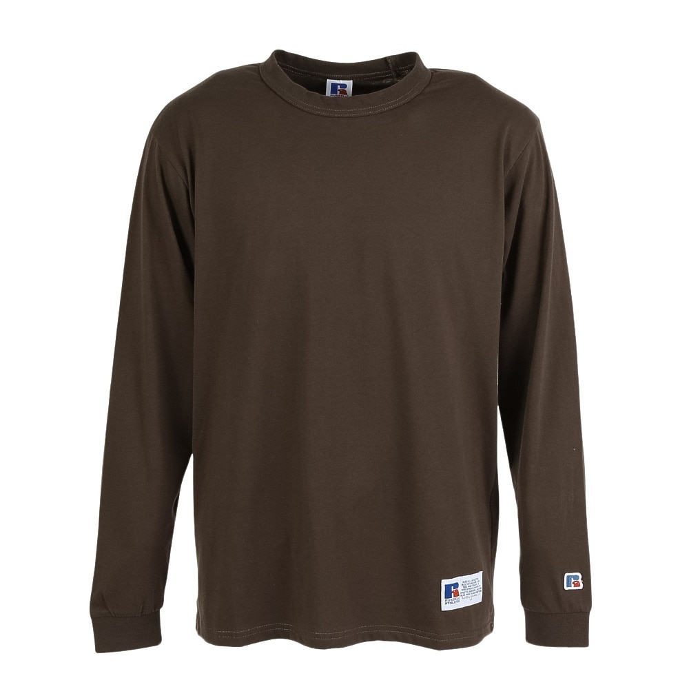 ラッセル（RUSSELL）（メンズ）30/-TC 長袖Tシャツ RBM25S0016 BRN