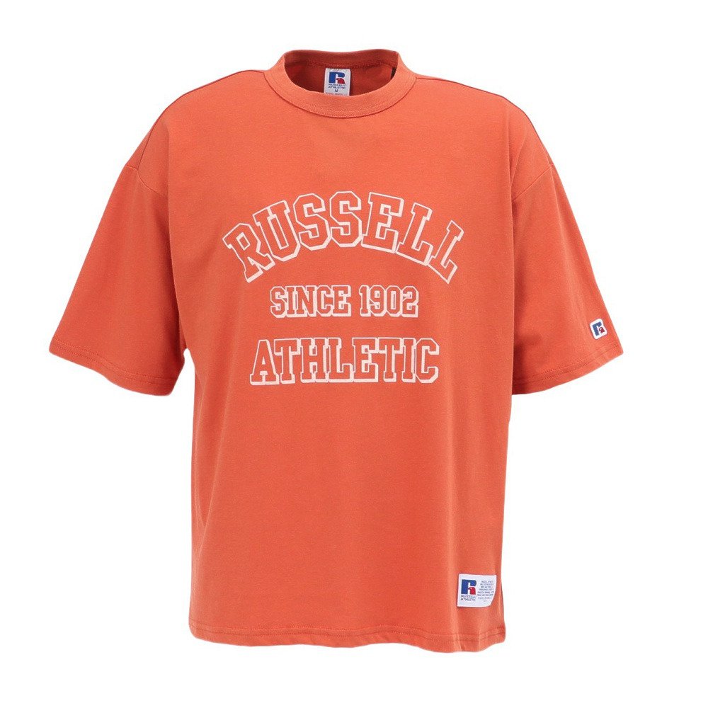 ラッセル（RUSSELL）（メンズ）30/- カレッジロゴ 半袖Tシャツ