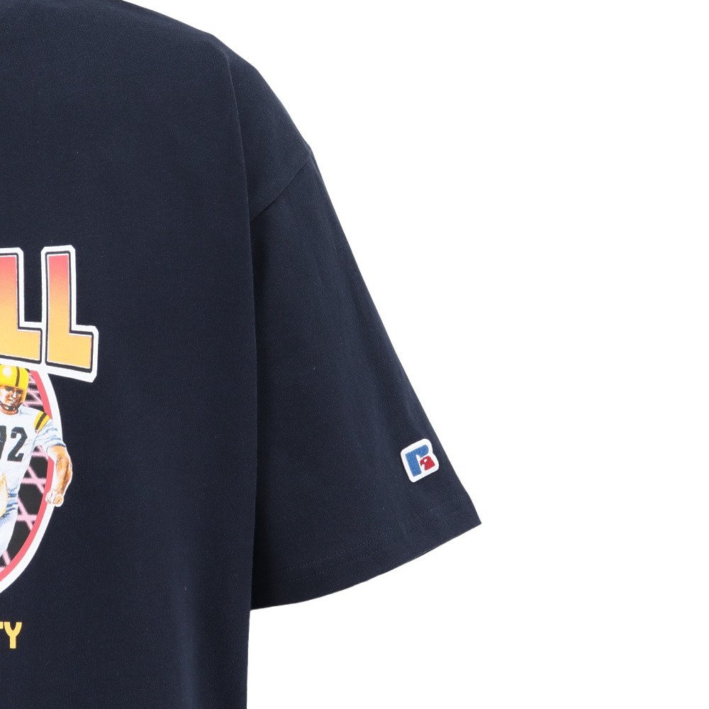 ラッセル（RUSSELL）（メンズ）16/-OE レトロ アメフト 半袖Tシャツ