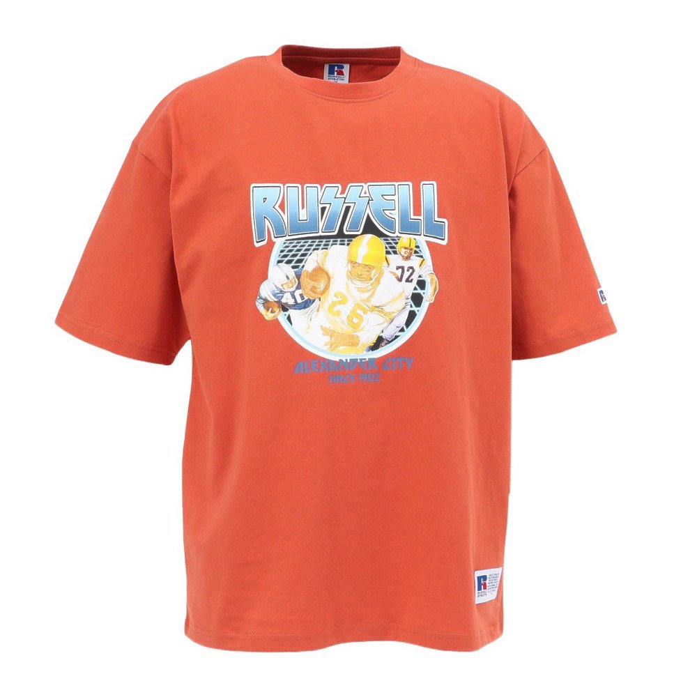 ラッセル（RUSSELL）（メンズ）16/-OE レトロ アメフト 半袖Tシャツ