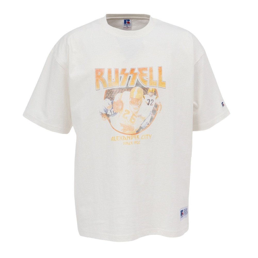 ラッセル（RUSSELL）（メンズ）16/-OE レトロ アメフト 半袖Tシャツ