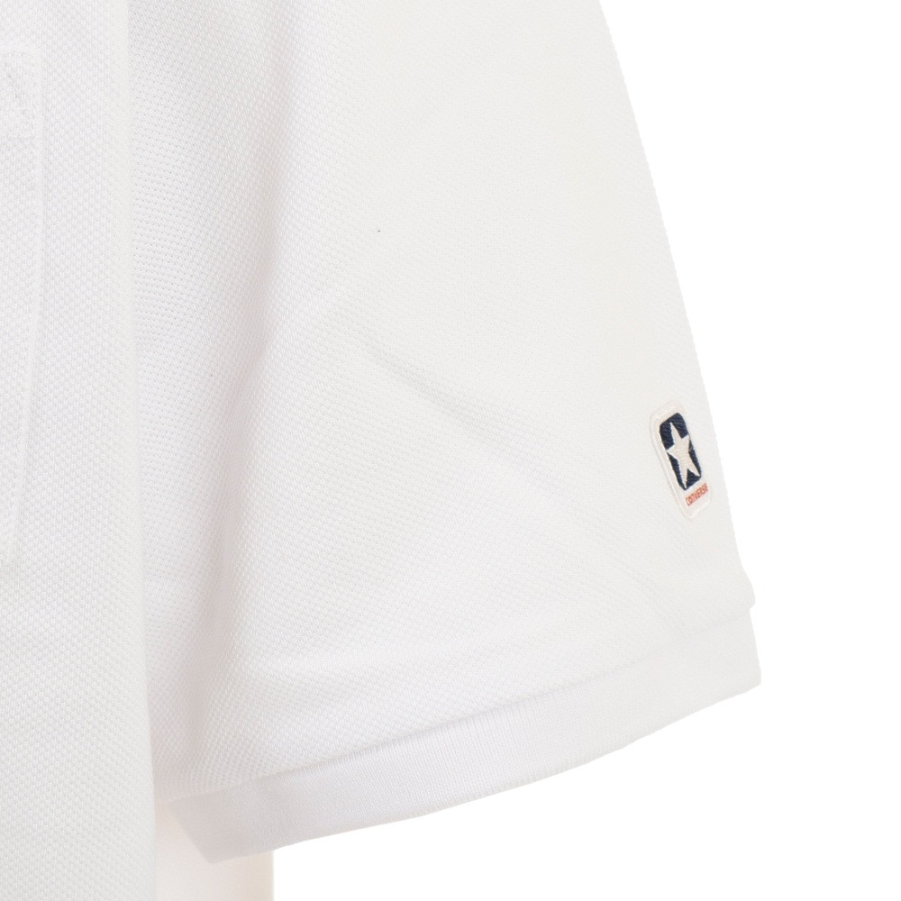 コンバース（CONVERSE）（メンズ、レディース）ワンポイント胸ポケット ポロシャツ CA221481-1100