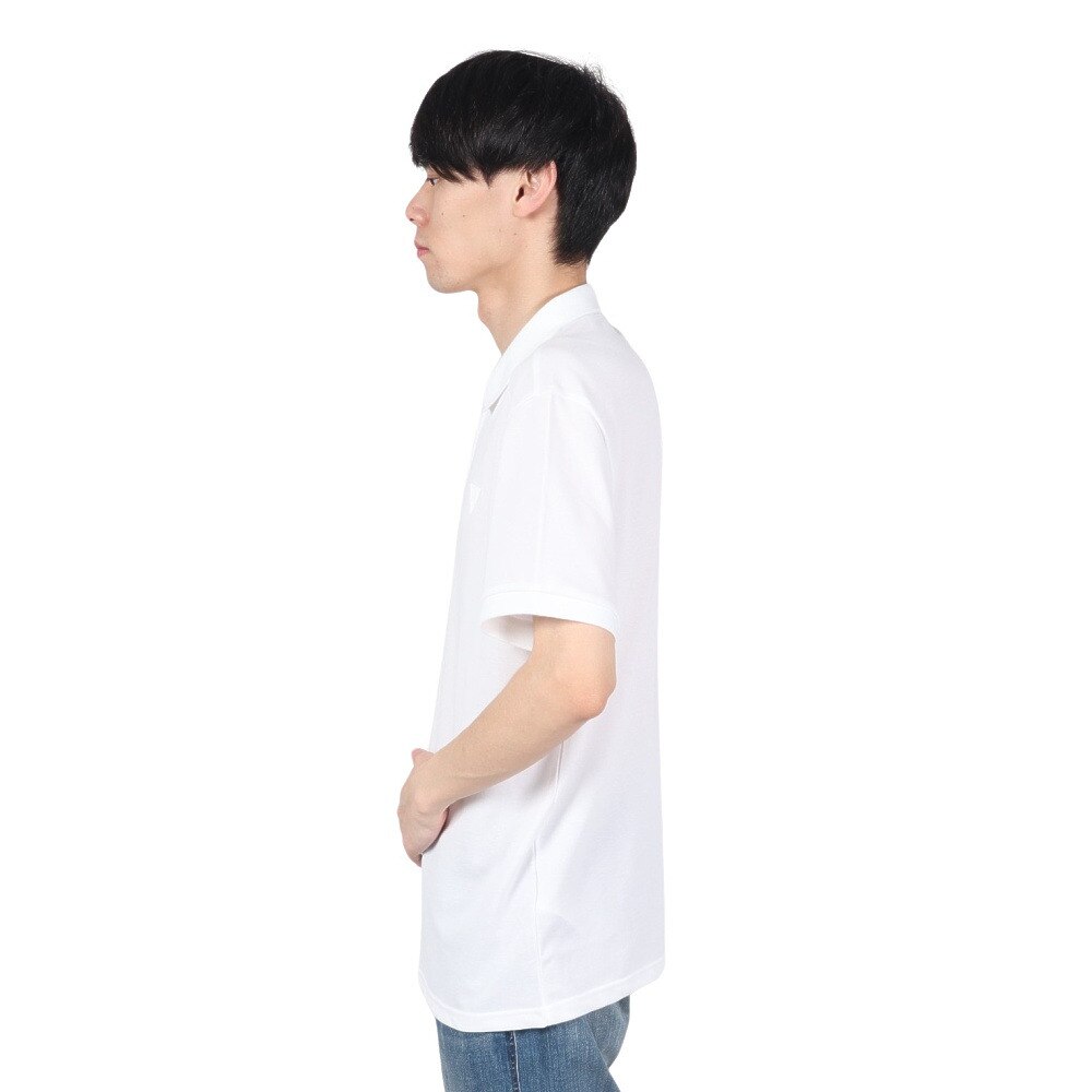 GUESS（メンズ）ワンポイントロゴ 半袖ポロシャツ MM2K8470KWHT