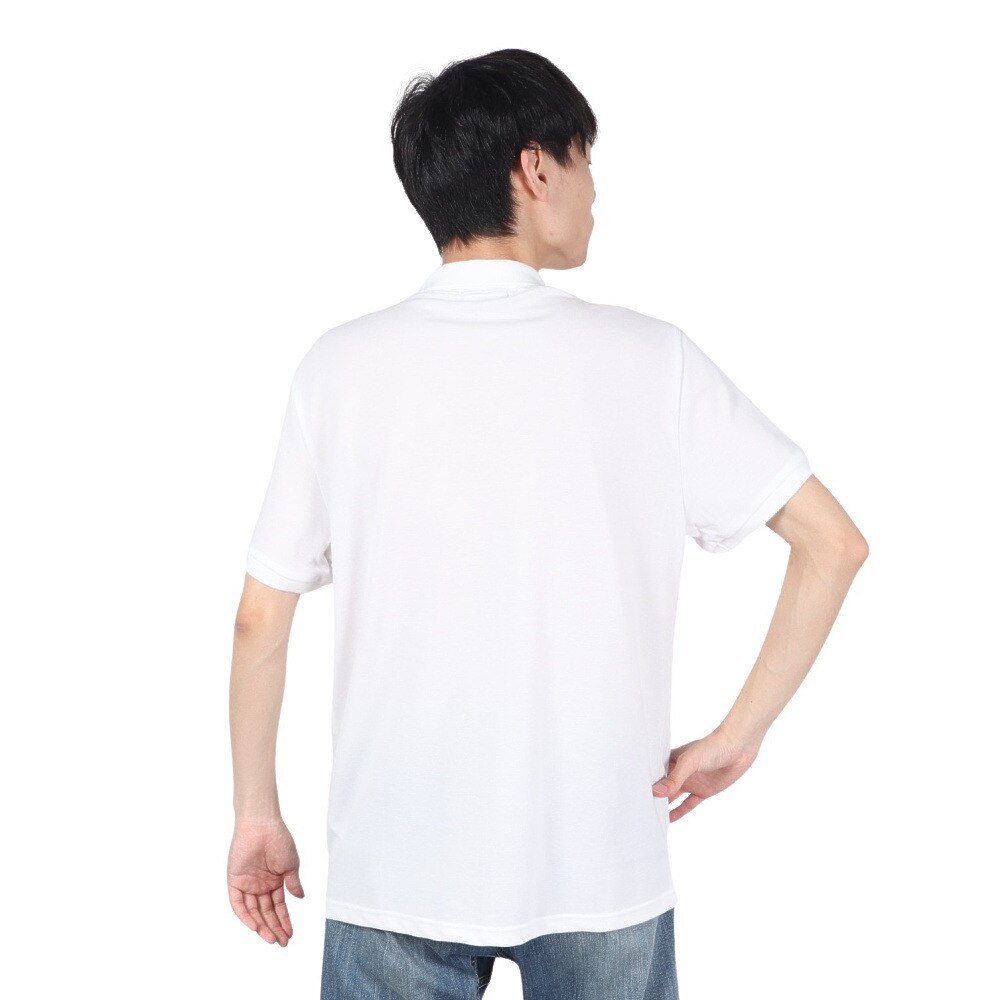 GUESS（メンズ）ワンポイントロゴ 半袖ポロシャツ MM2K8470KWHT