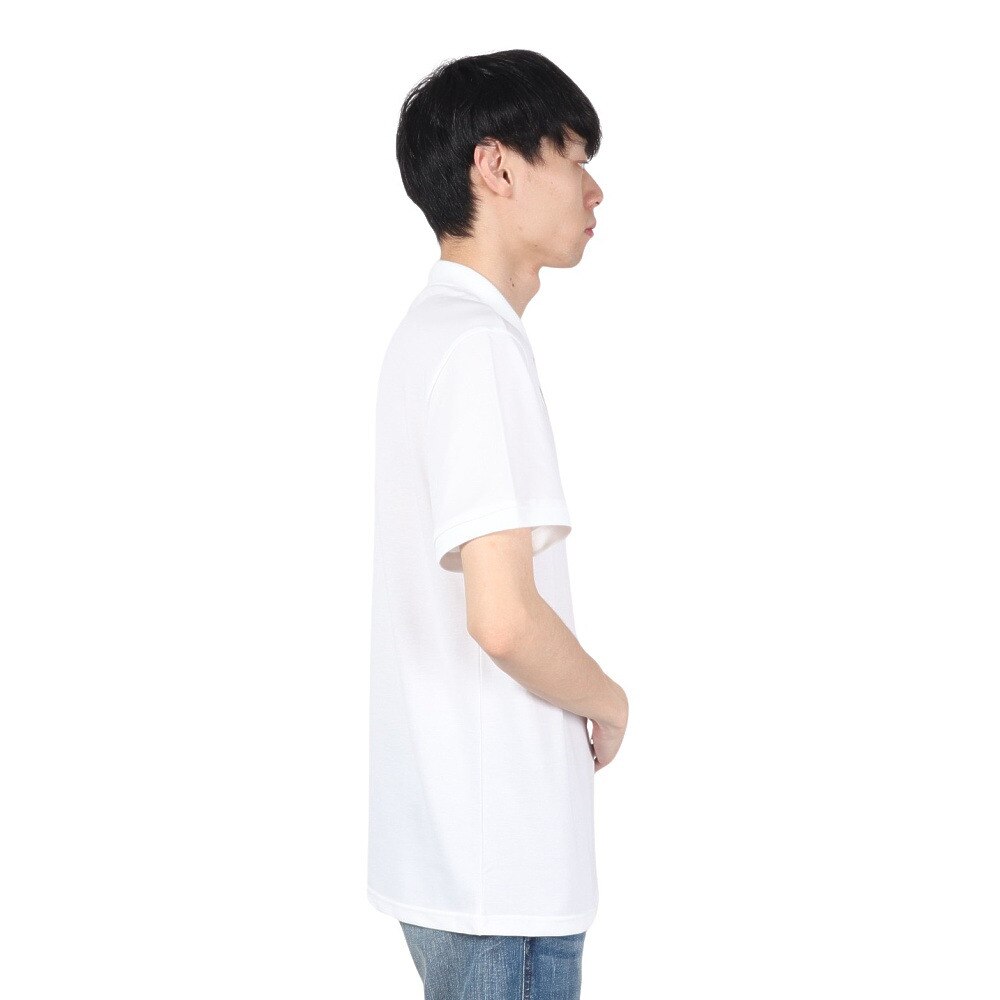 GUESS（メンズ）ワンポイントロゴ 半袖ポロシャツ MM2K8470KWHT