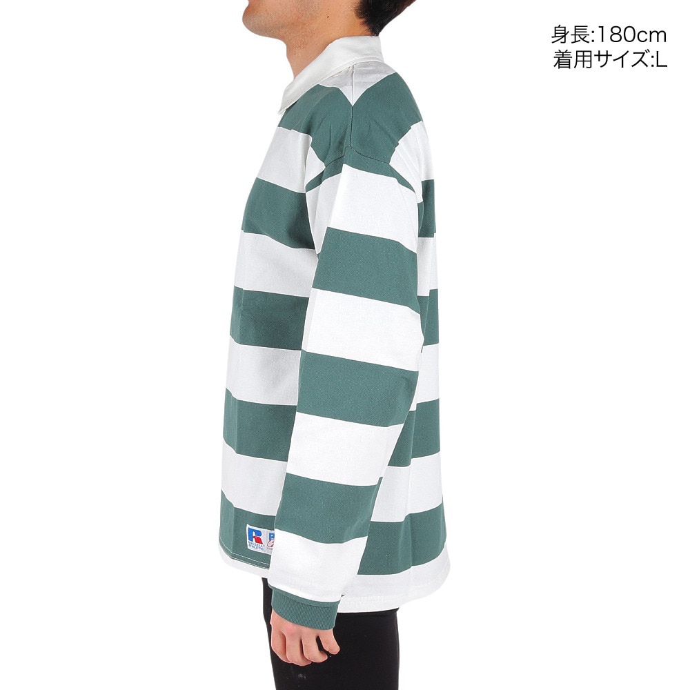 ラッセル（RUSSELL）（メンズ）ProCO 長袖ラガーポロシャツ RBM24ES0005 WHGR