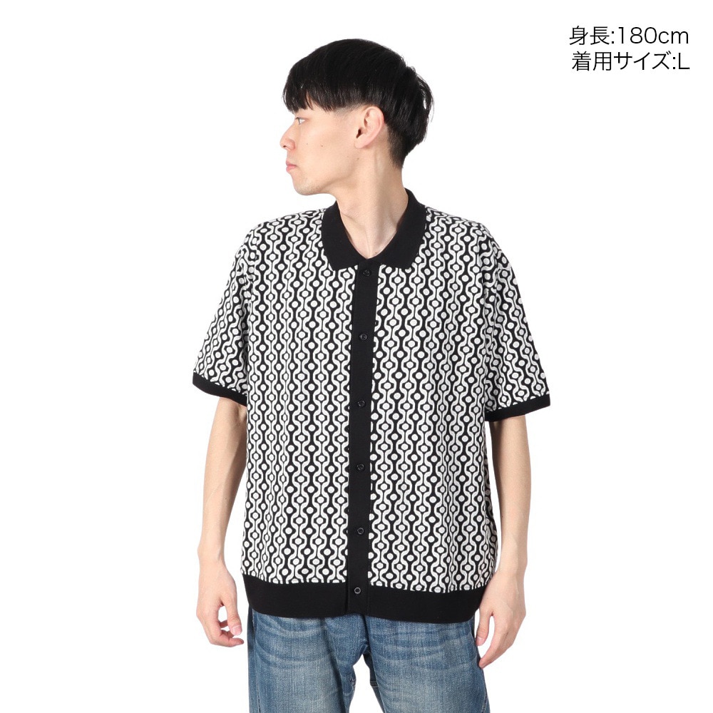 オベイ（OBEY）（メンズ）TESTAMENT BUTTON FRONT 半袖ポロシャツ 131090083BKMO24P