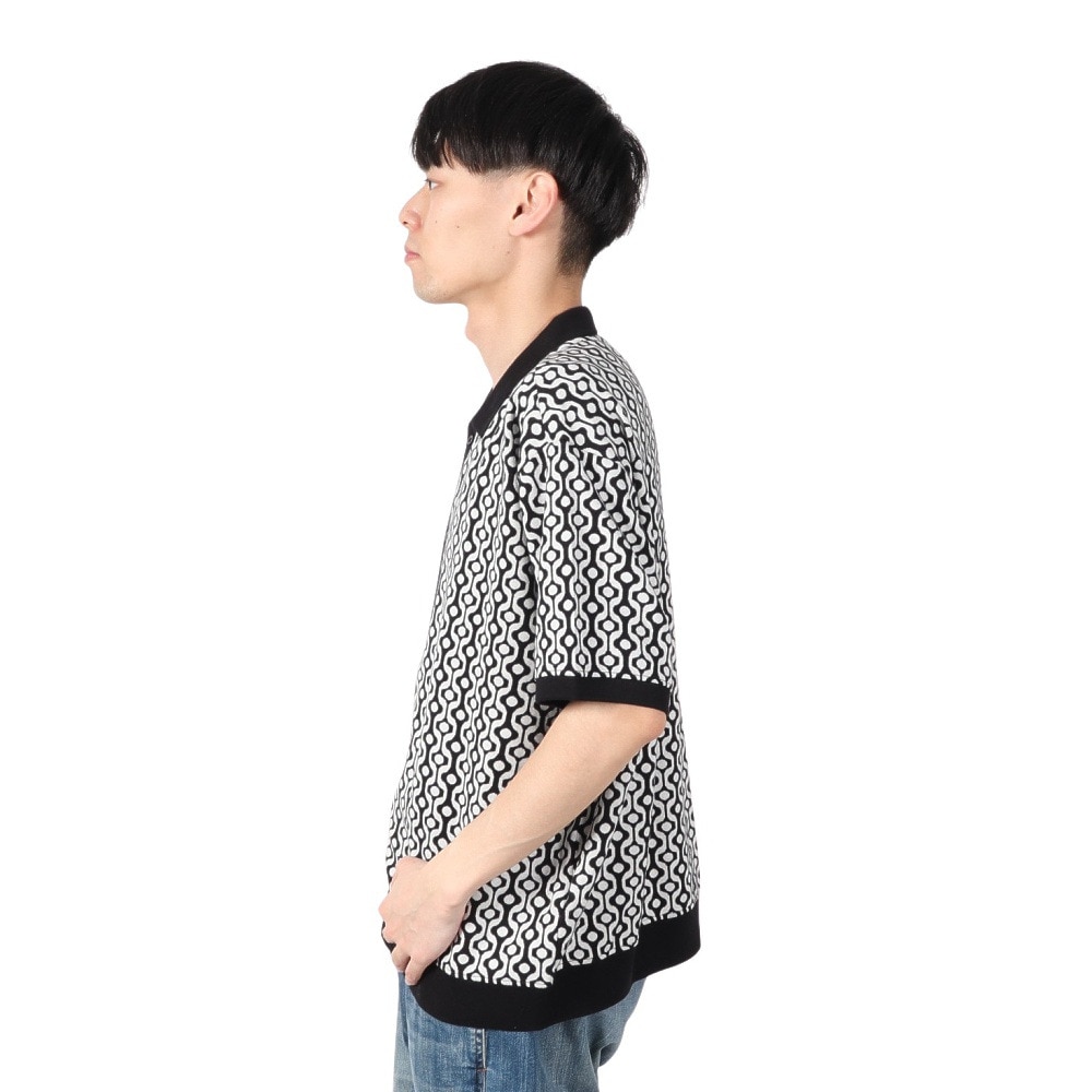 オベイ（OBEY）（メンズ）TESTAMENT BUTTON FRONT 半袖ポロシャツ 131090083BKMO24P