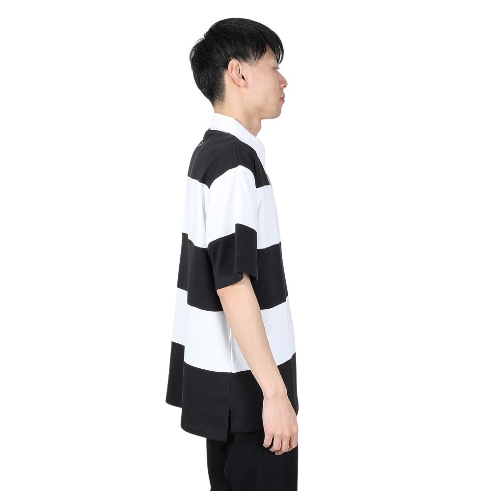 ヤックパック（YAK PAK）（メンズ、レディース）ボーダー ラガーシャツ 4510010-01 BLK