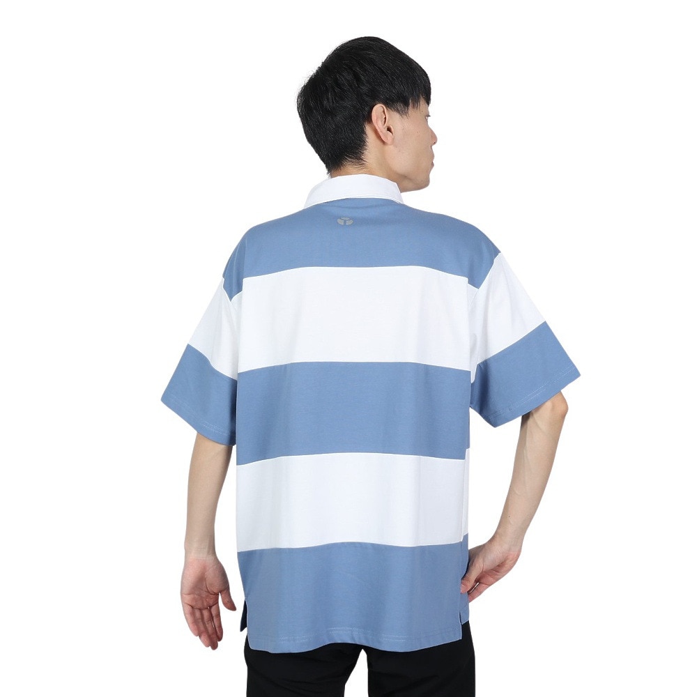 ヤックパック（YAK PAK）（メンズ、レディース）ボーダー ラガーシャツ 4510010-63 BLU