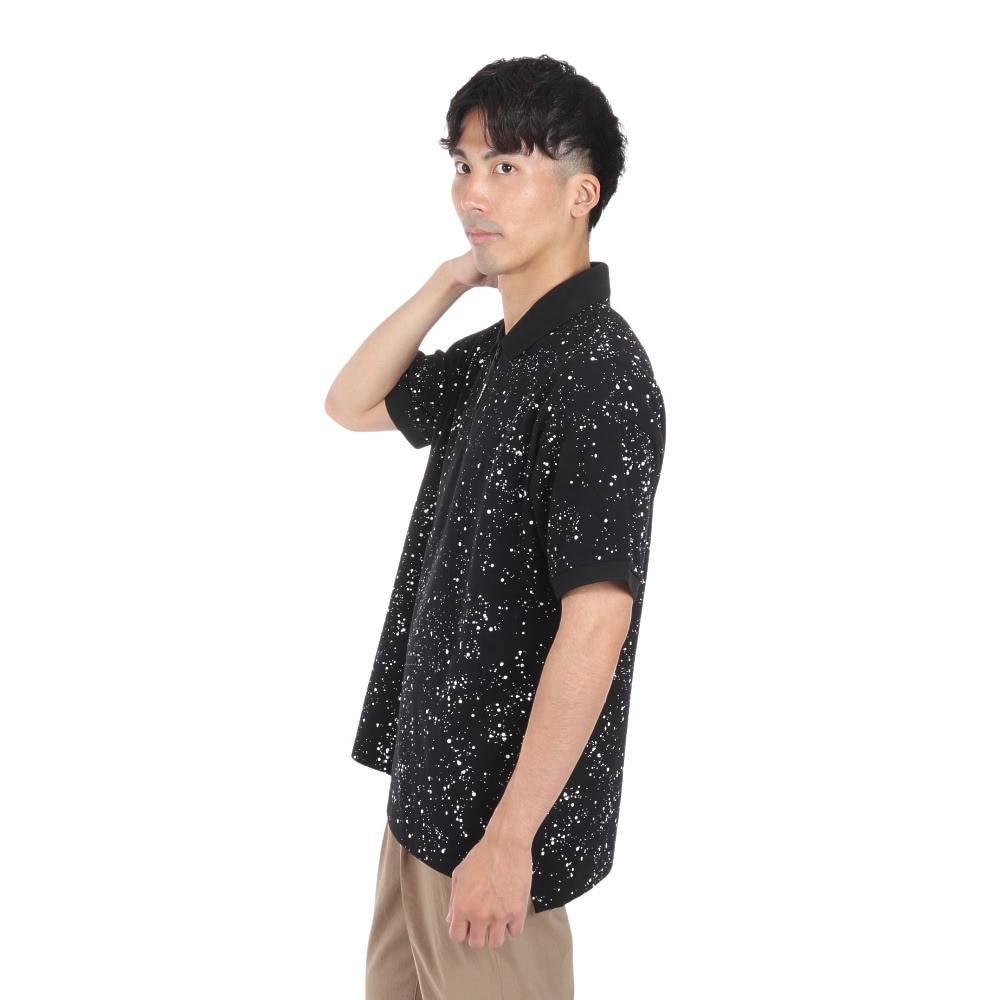 サイラス（SILAS）（メンズ）SPUTTERING ポロシャツ 110242014001-BLACK