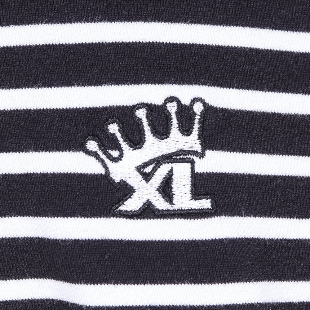 エクストララージ（XLARGE）（メンズ）CROWN STRIPED ポロシャツ 101242013001-BLACK