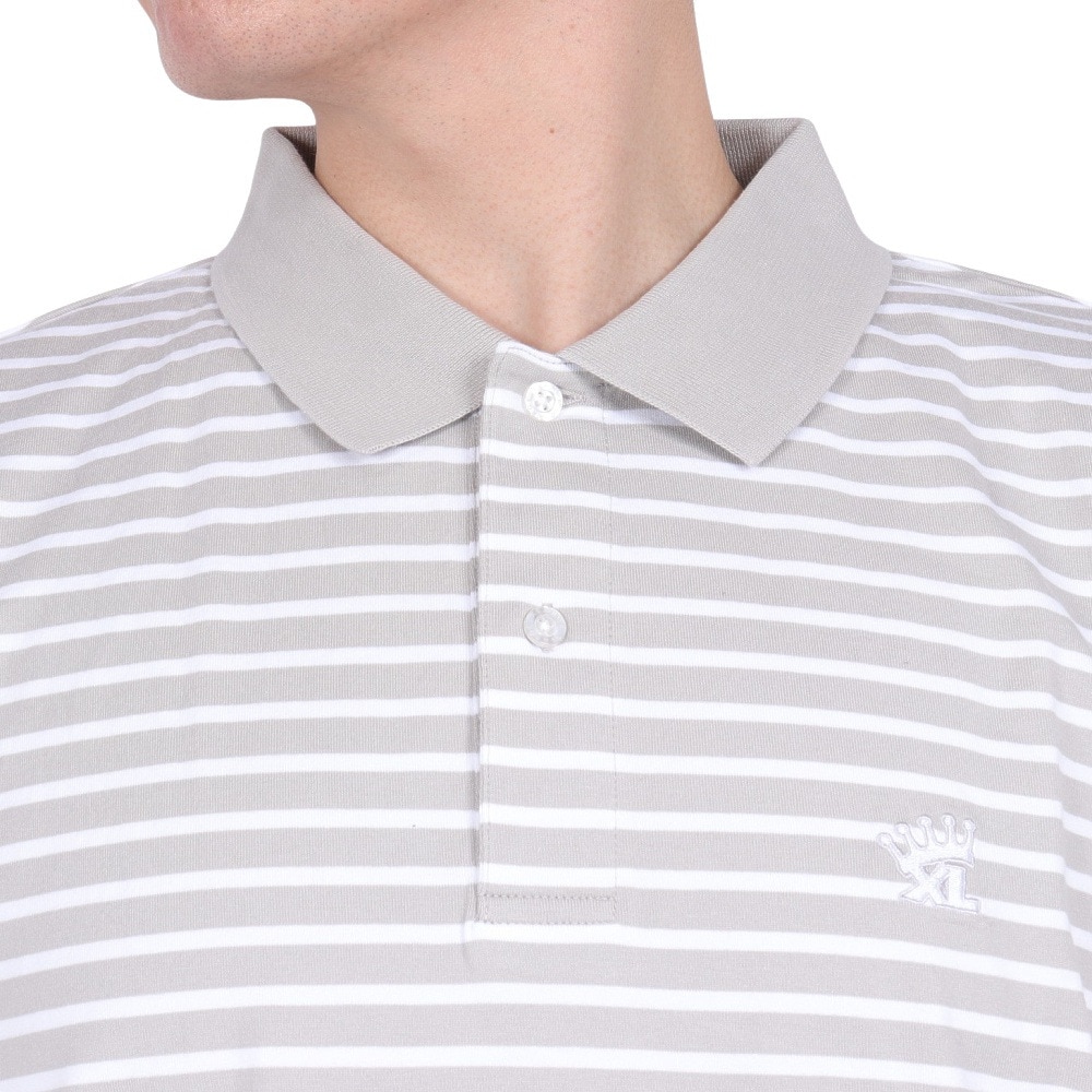 エクストララージ（XLARGE）（メンズ）CROWN STRIPED ポロシャツ 101242013001-GREY