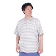 (メンズ)CROWN STRIPED ポロシャツ 101242013001-GREY