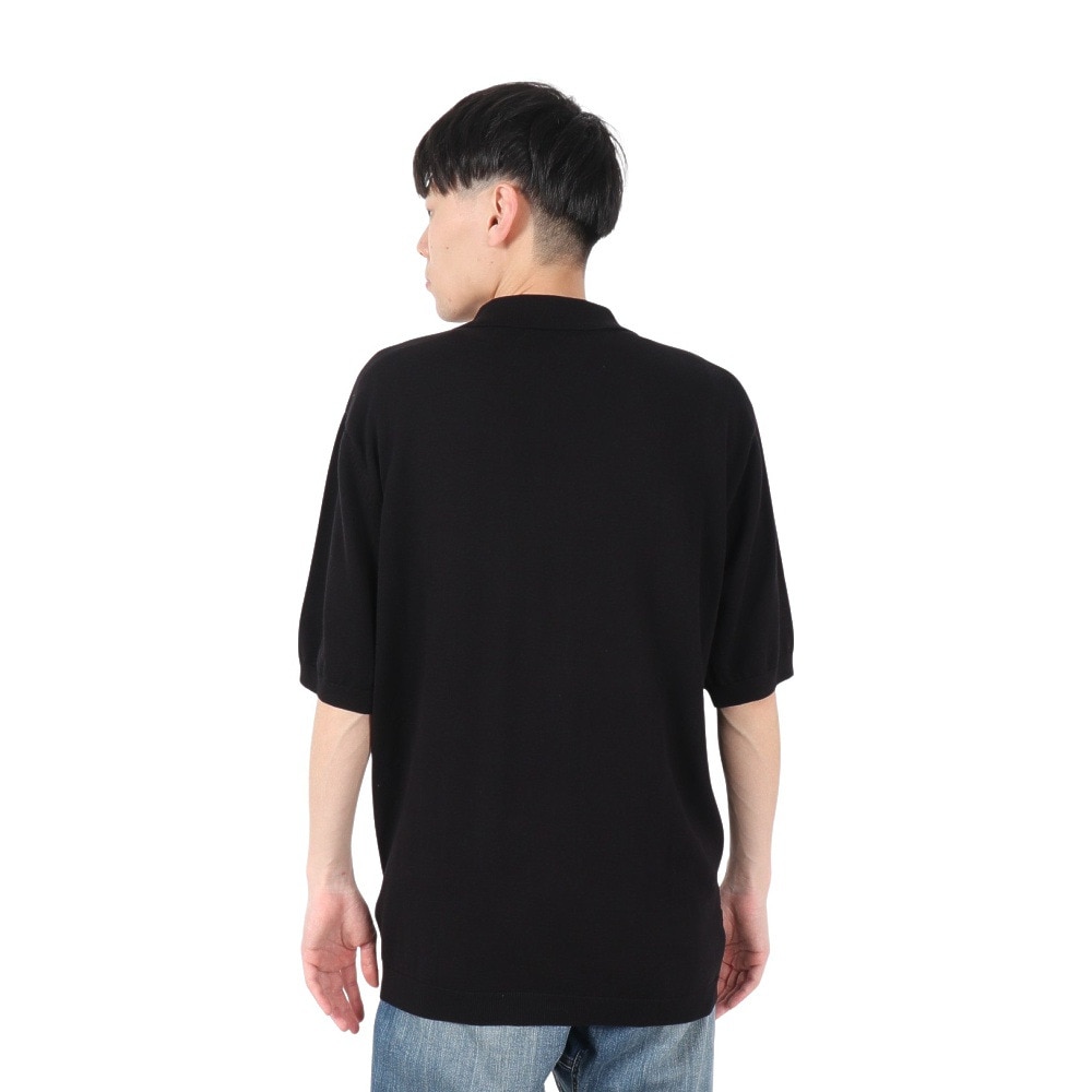 エクストララージ（XLARGE）（メンズ）エンブロイダードロゴ ニットポロシャツ 101242013010-BLACK