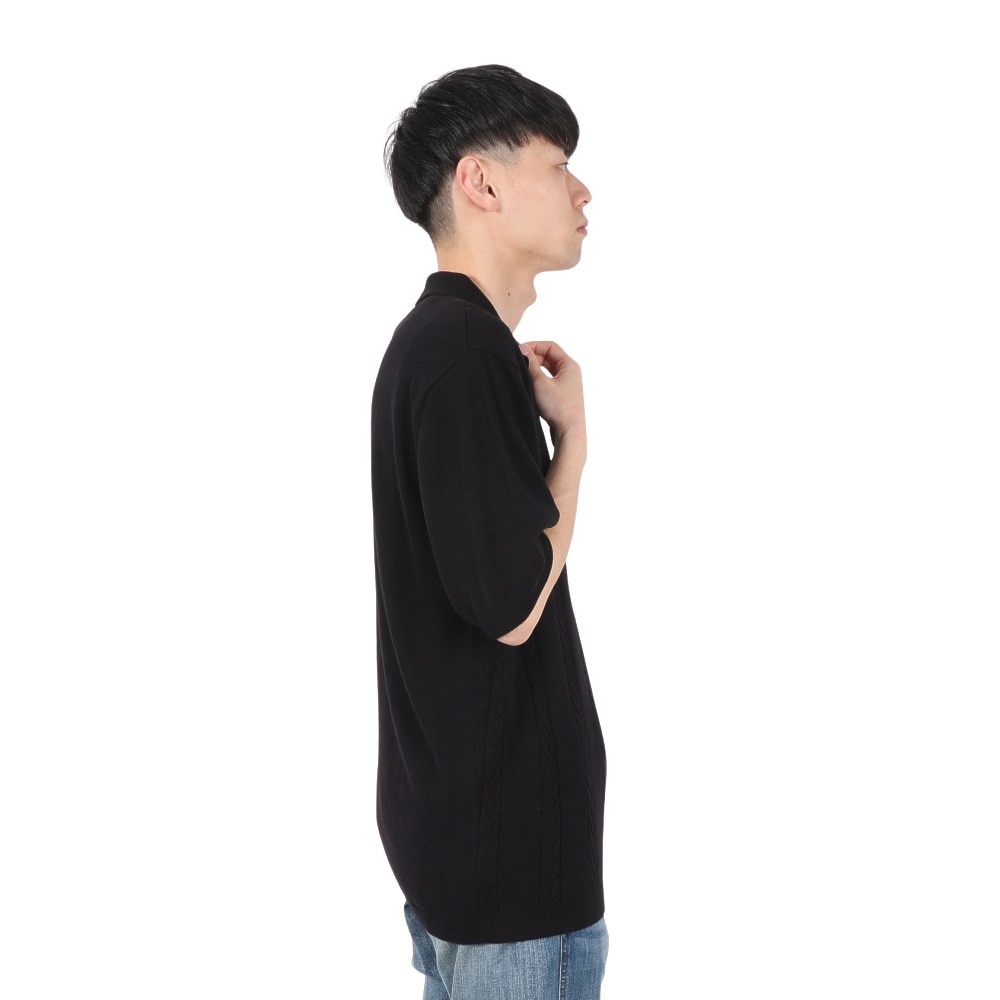 エクストララージ（XLARGE）（メンズ）エンブロイダードロゴ ニットポロシャツ 101242013010-BLACK