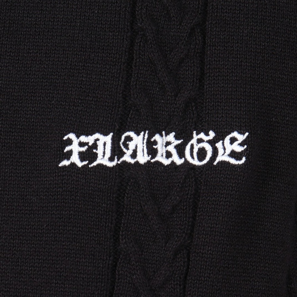 エクストララージ（XLARGE）（メンズ）エンブロイダードロゴ ニットポロシャツ 101242013010-BLACK