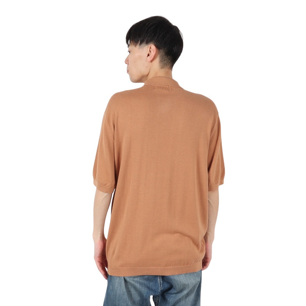 エクストララージ（XLARGE）（メンズ）EMBROIDERED ロゴ ニット ポロシャツ 101242013010-BROWN