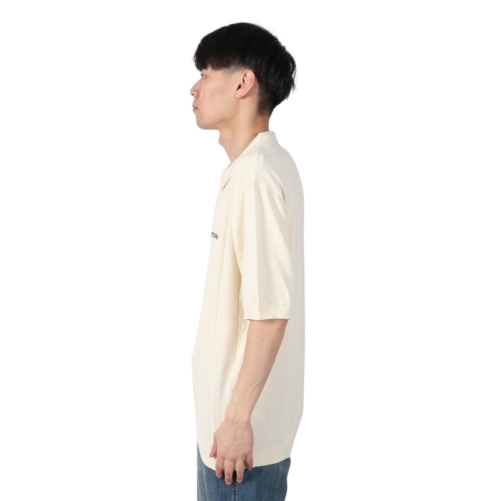 エクストララージ（XLARGE）（メンズ）EMBROIDERED ロゴ ニットポロシャツ 101242013010-WHITE