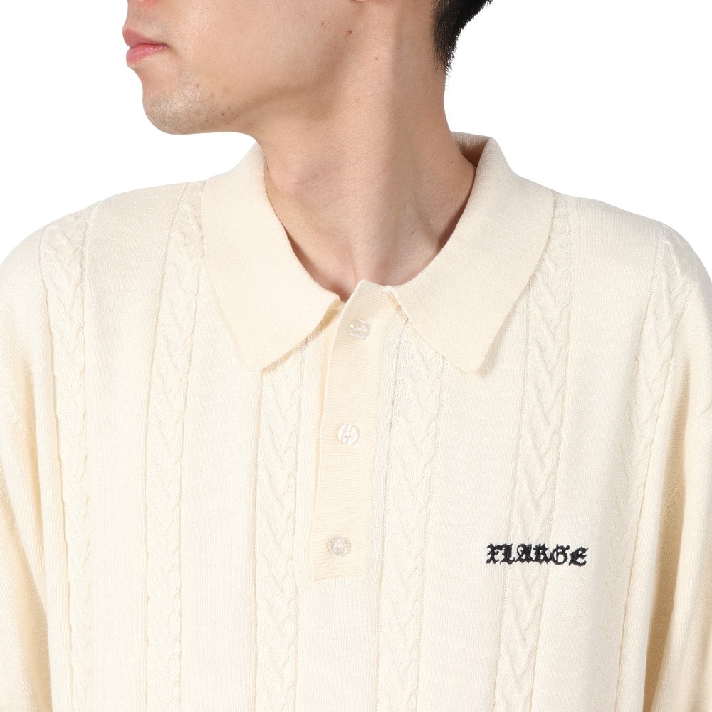エクストララージ（XLARGE）（メンズ）EMBROIDERED ロゴ ニットポロシャツ 101242013010-WHITE