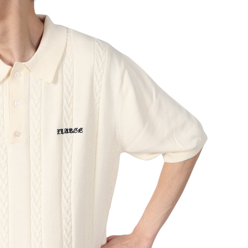 エクストララージ（XLARGE）（メンズ）EMBROIDERED ロゴ ニットポロシャツ 101242013010-WHITE