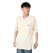 (メンズ)EMBROIDERED ロゴ ニットポロシャツ 101242013010-WHITE