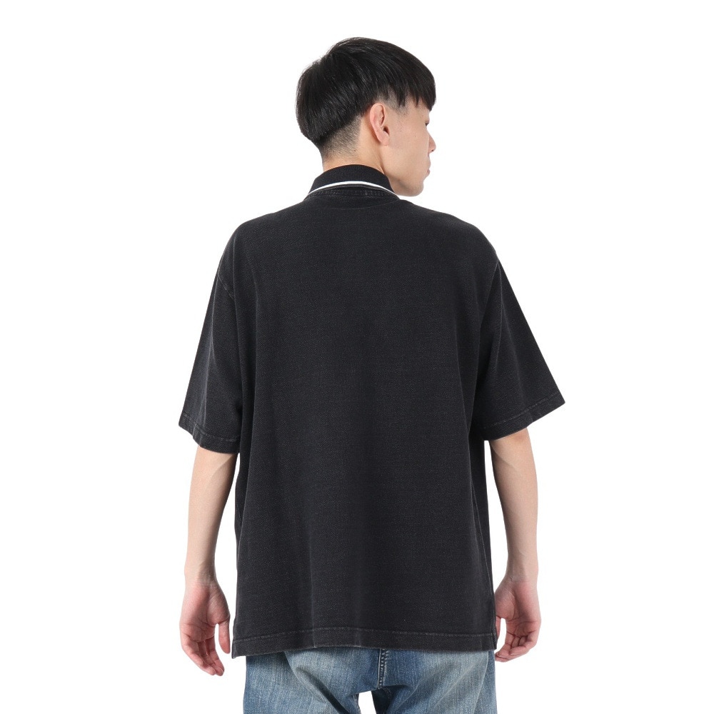 ラコステ（LACOSTE）（メンズ）配色リブニットインディゴポロシャツ PH004J-99050