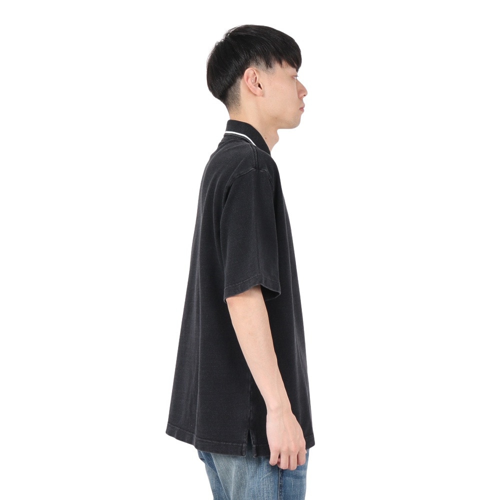 ラコステ（LACOSTE）（メンズ）配色リブニットインディゴポロシャツ PH004J-99050