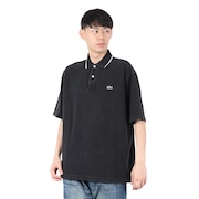 (メンズ)配色リブニットインディゴポロシャツ PH004J-99050