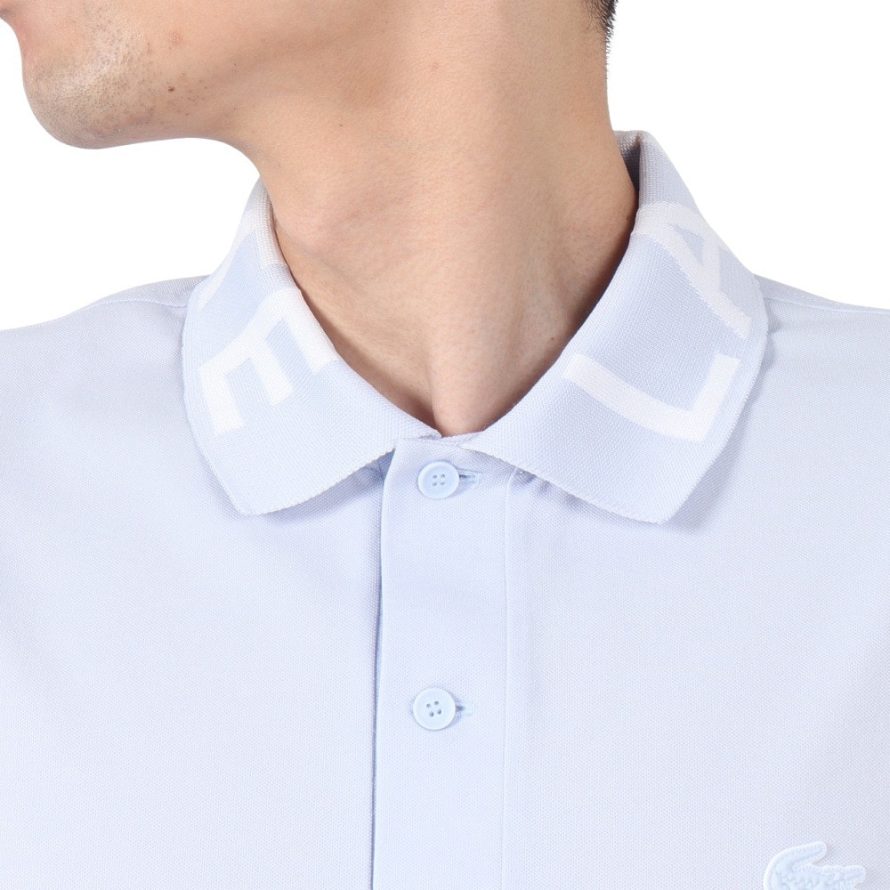 ラコステ（LACOSTE）（メンズ）ジャカードリブニット カラーポロシャツ PH0797-99J2G