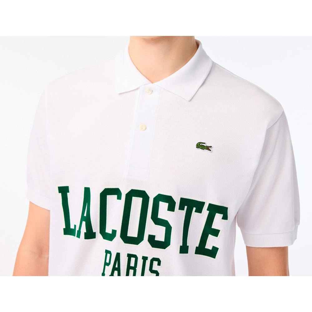 ラコステ（LACOSTE）（メンズ）オーバーサイズネームプリントポロシャツ PH7419-99 001