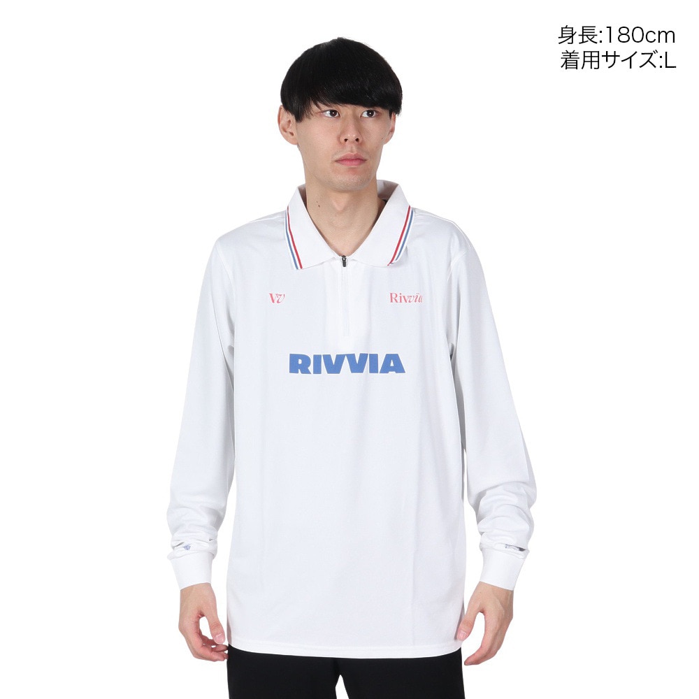 リヴィアプロジェクツ（Rivvia Projectu）（メンズ）PURSUIT RPL 長袖ポロシャツ RKN-24423-WHT