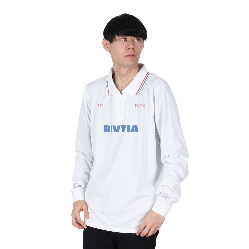 リヴィアプロジェクツ（Rivvia Projectu）（メンズ）PURSUIT RPL 長袖ポロシャツ RKN-24423-WHT