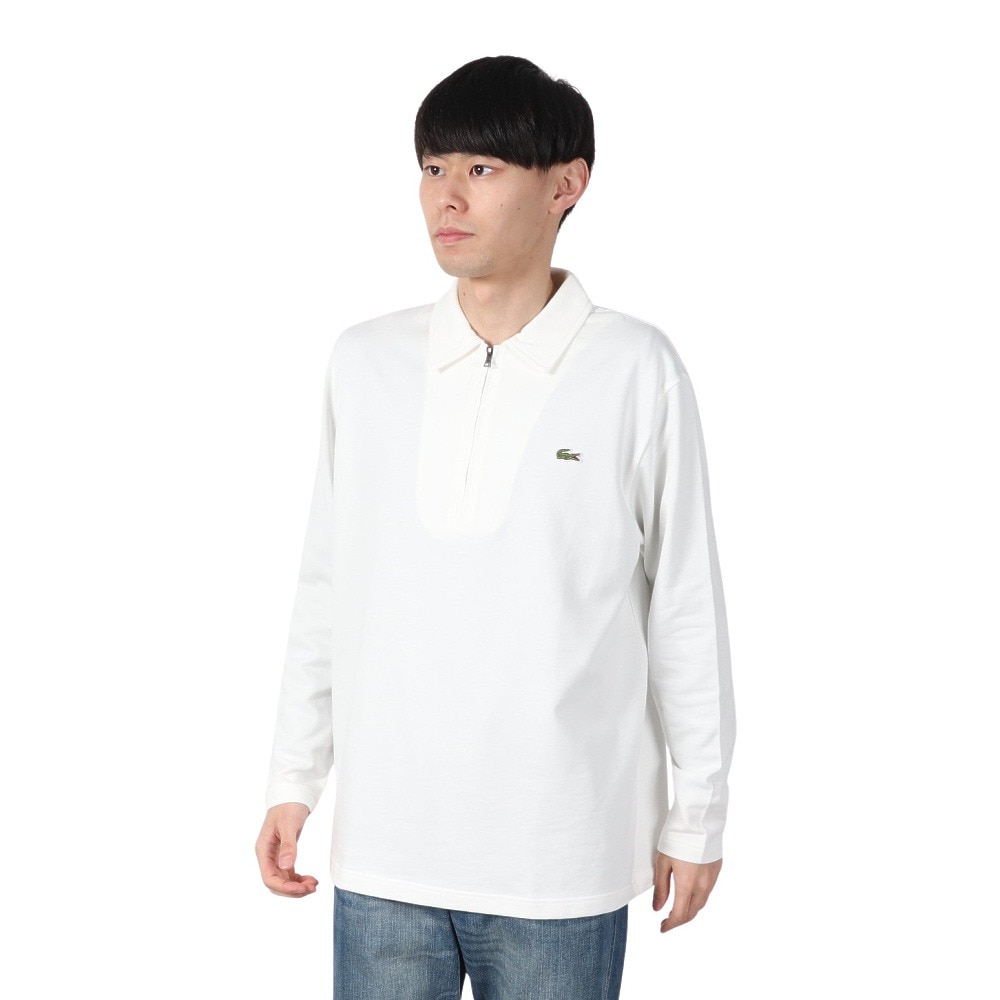 ラコステ（LACOSTE）（メンズ）裏パイルジップ 長袖 ポロシャツ DH9347-9970V