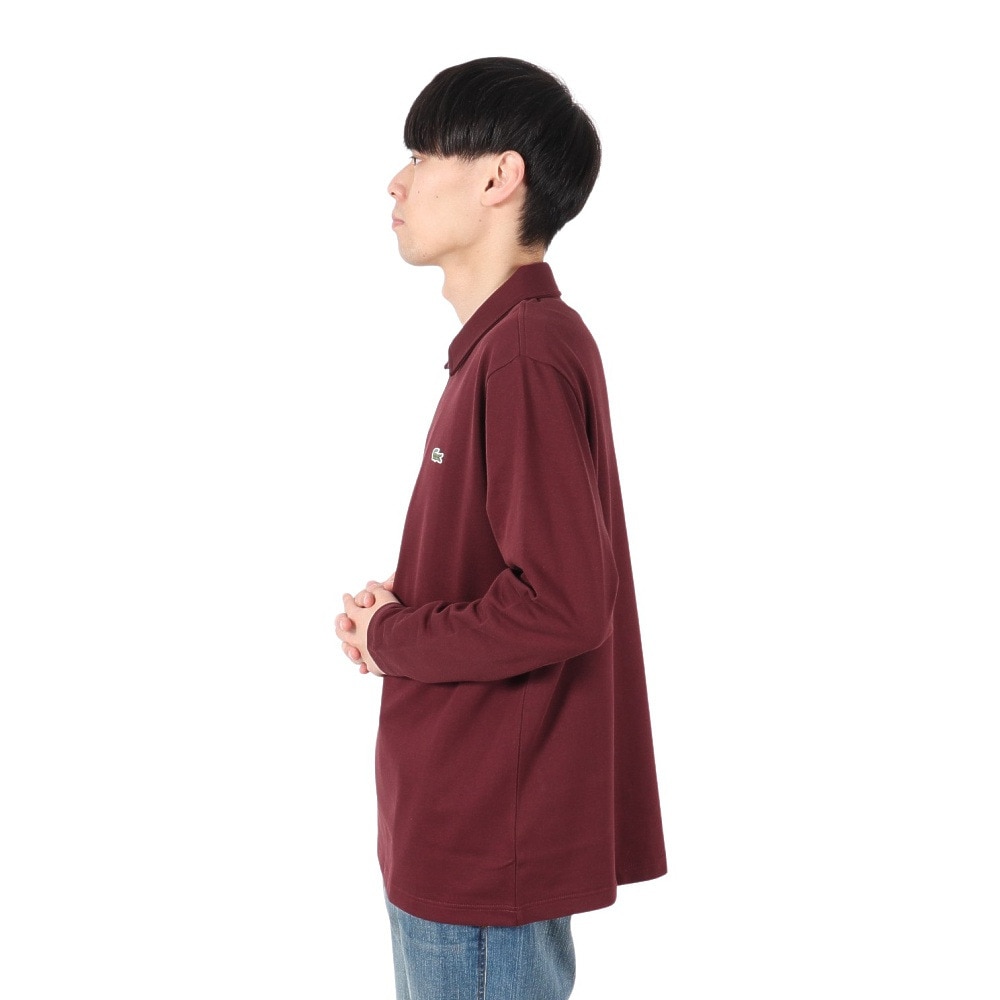 ラコステ（LACOSTE）（メンズ）裏パイルジップ 長袖 ポロシャツ DH9347-99BZD