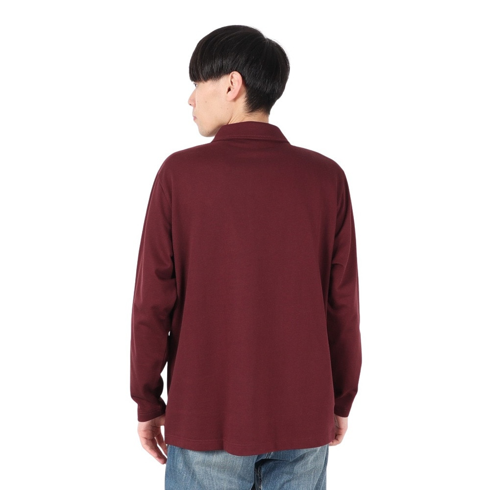 ラコステ（LACOSTE）（メンズ）裏パイルジップ 長袖 ポロシャツ DH9347-99BZD