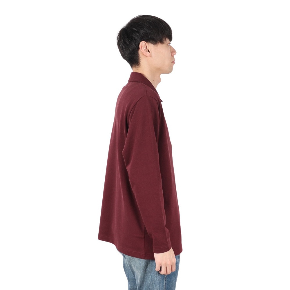 ラコステ（LACOSTE）（メンズ）裏パイルジップ 長袖 ポロシャツ DH9347-99BZD