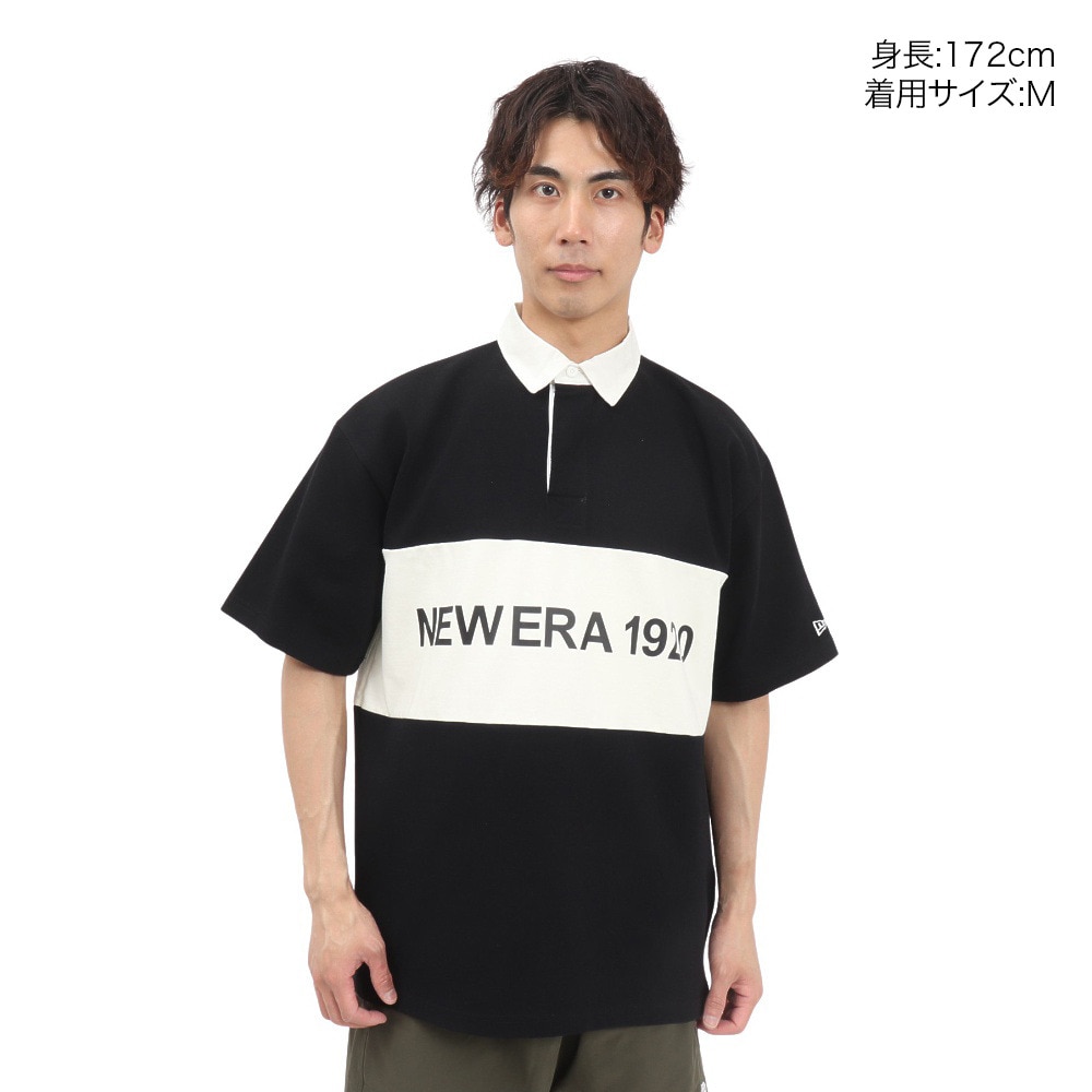 ニューエラ（NEW ERA）（メンズ、レディース）半袖 オーバーサイズド ラグビーシャツ NEW ERA 1920 14410041