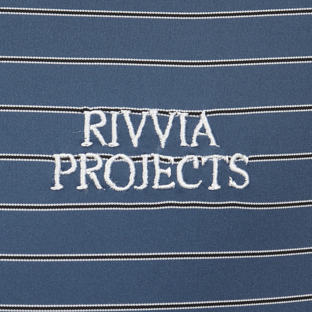 リヴィアプロジェクツ（Rivvia Projects）（メンズ）PROJECTS ストライプ ポロシャツ RKN-25212-BLU