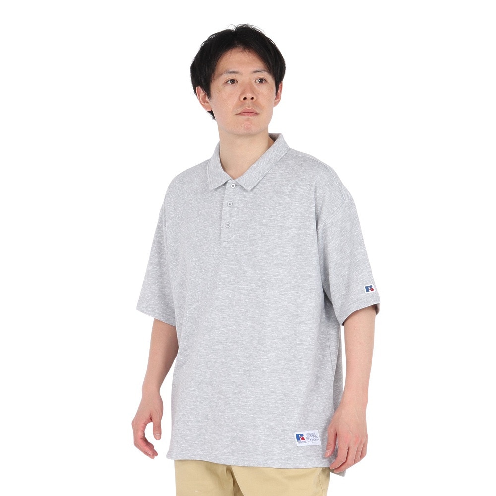 ラッセル（RUSSELL）（メンズ）ミニ裏毛ワイドポロシャツ RBM25S0015 MGRY
