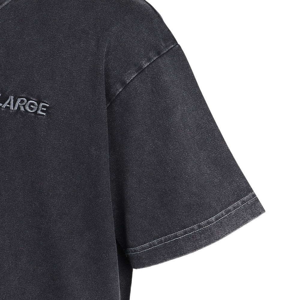 エクストララージ（XLARGE）（メンズ）CHEMICAL WASH SLANTED OG ポロシャツ 101252013001-BLACK